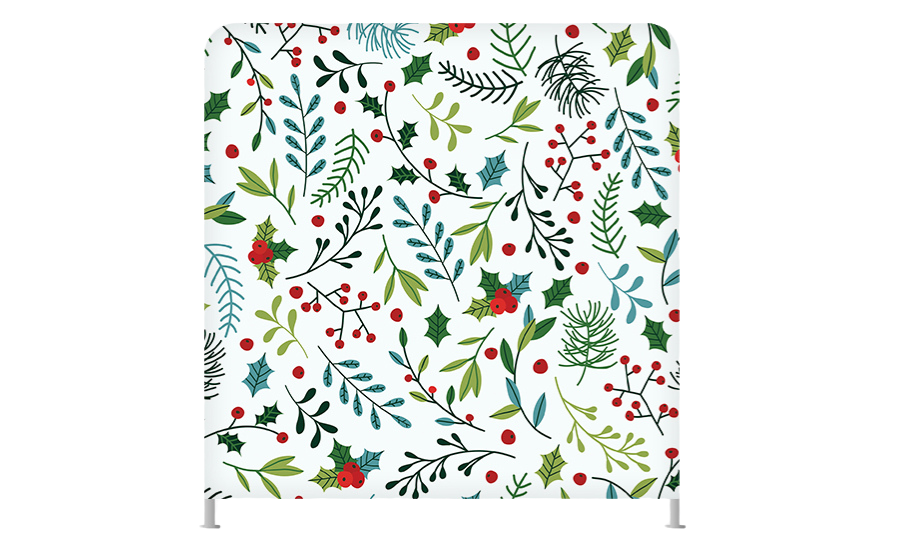 festive holiday party photo booth backdrop rental