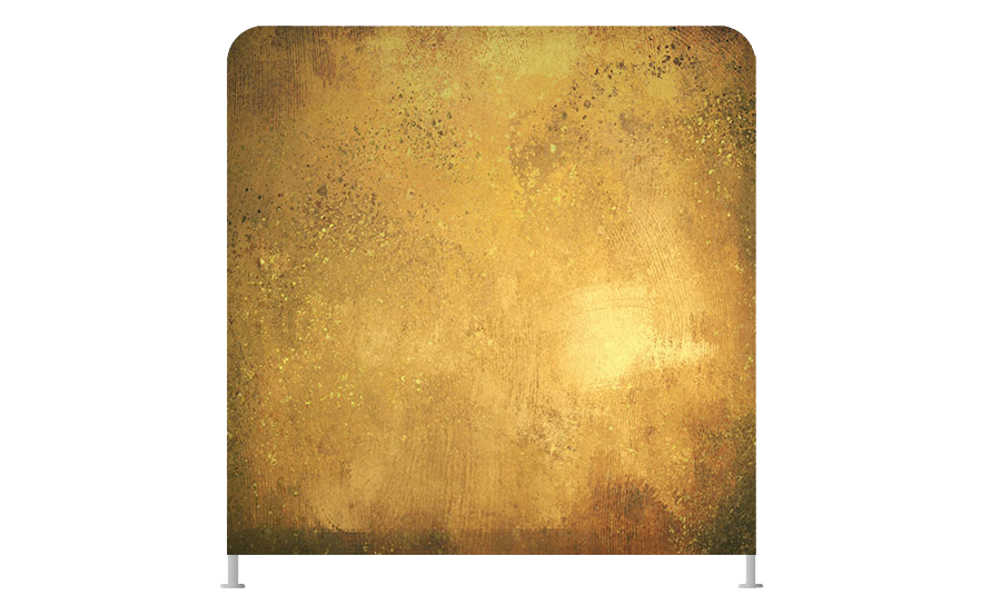 painted gold photo booth backdrop rental