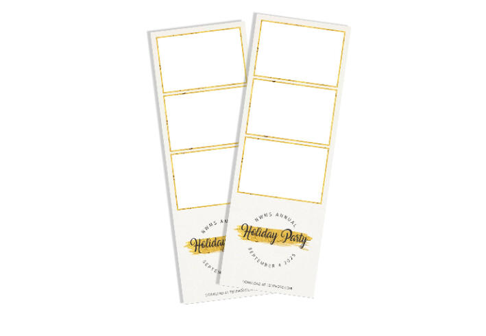 gold glitter photo booth strip template