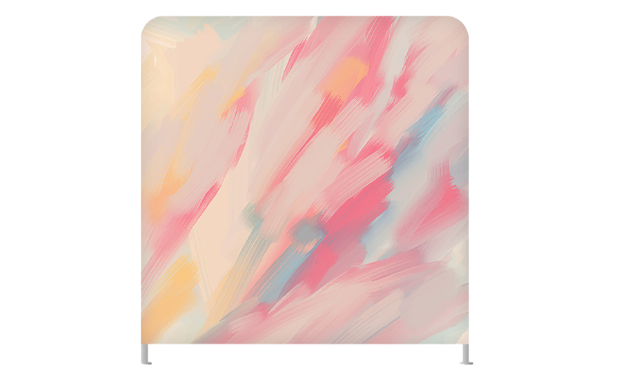 brushed painted photo booth backdrop rental